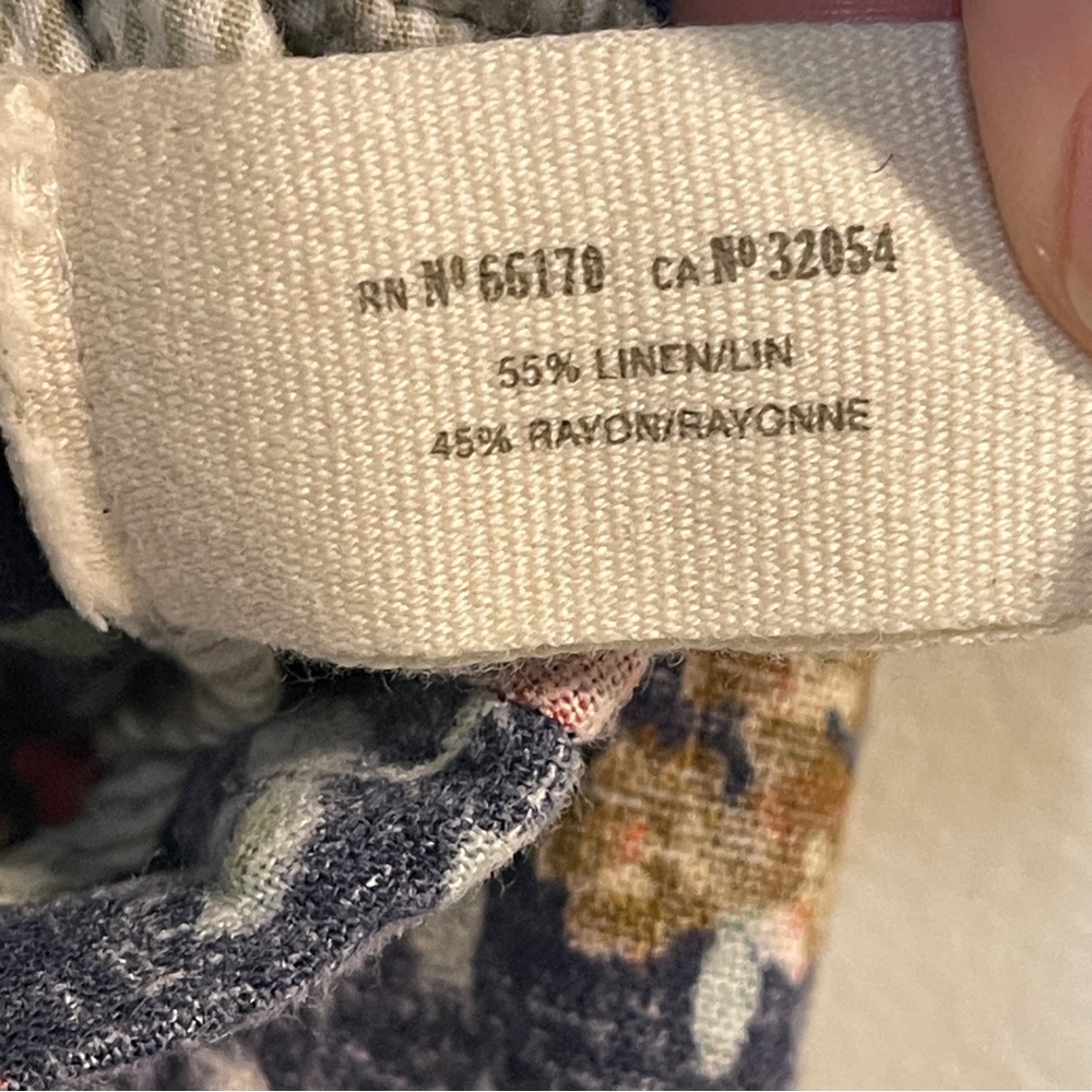 Daughters of the Liberation Anthropologie Floral Crop Linen Women's Blazer - Picture 5 of 8